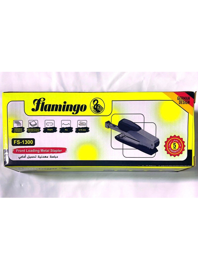 FLAMINGO FRONT LOADING HIGH QUALITY METAL STAPLER ASSORTED COLOR - Image 1