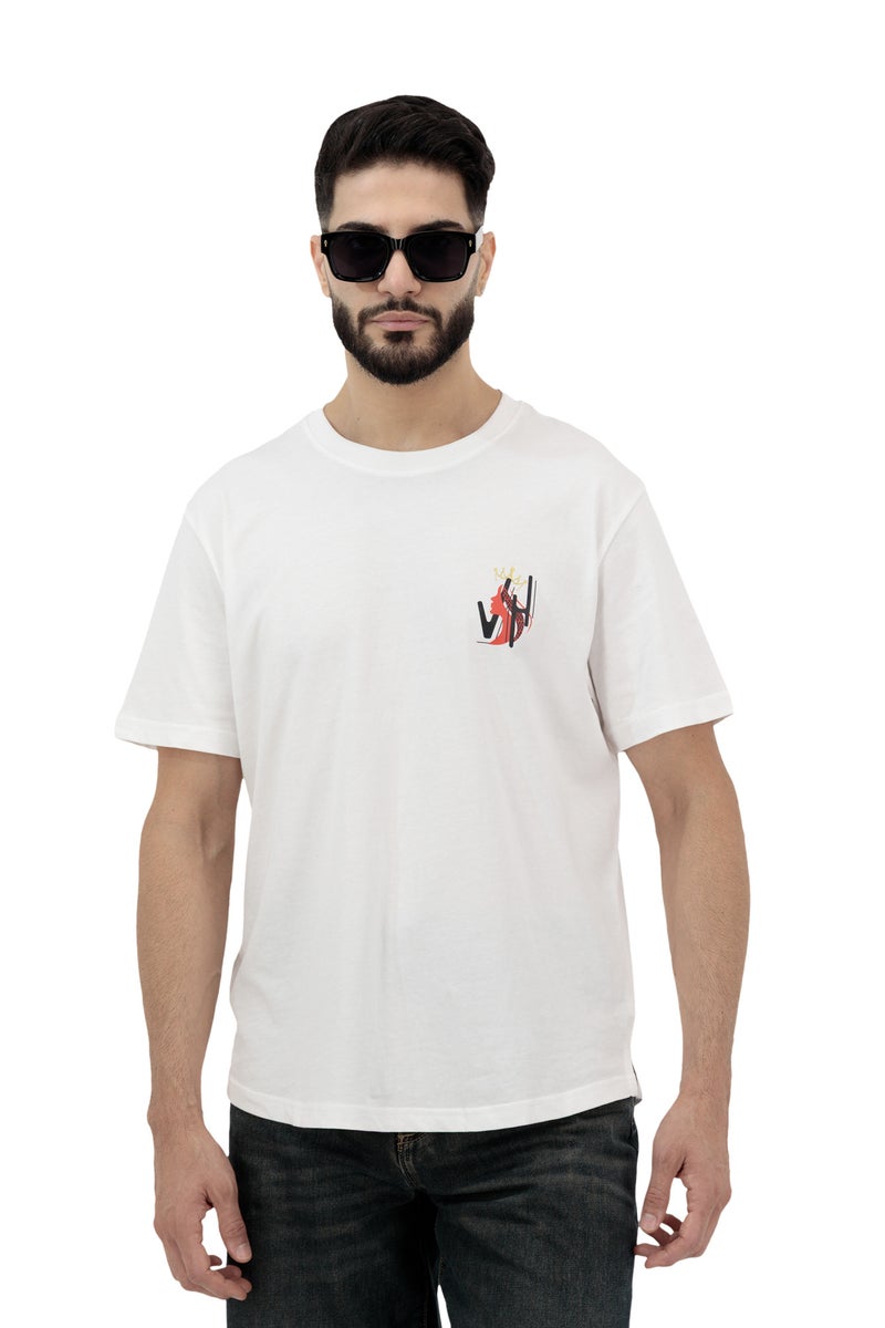 Vasl Hub Pack of 3 – Men’s White Graphic Crew Neck T-Shirts – Dubai Street Style - Image 2