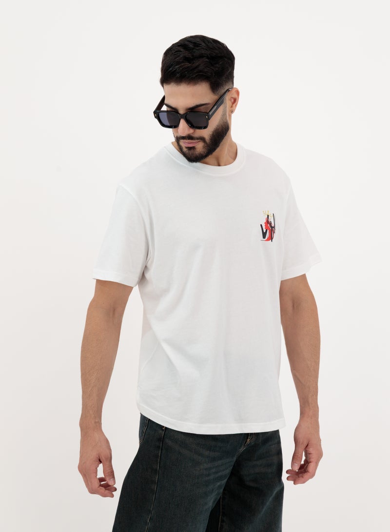 Vasl Hub Pack of 3 – Men’s White Graphic Crew Neck T-Shirts – Dubai Street Style - Image 3