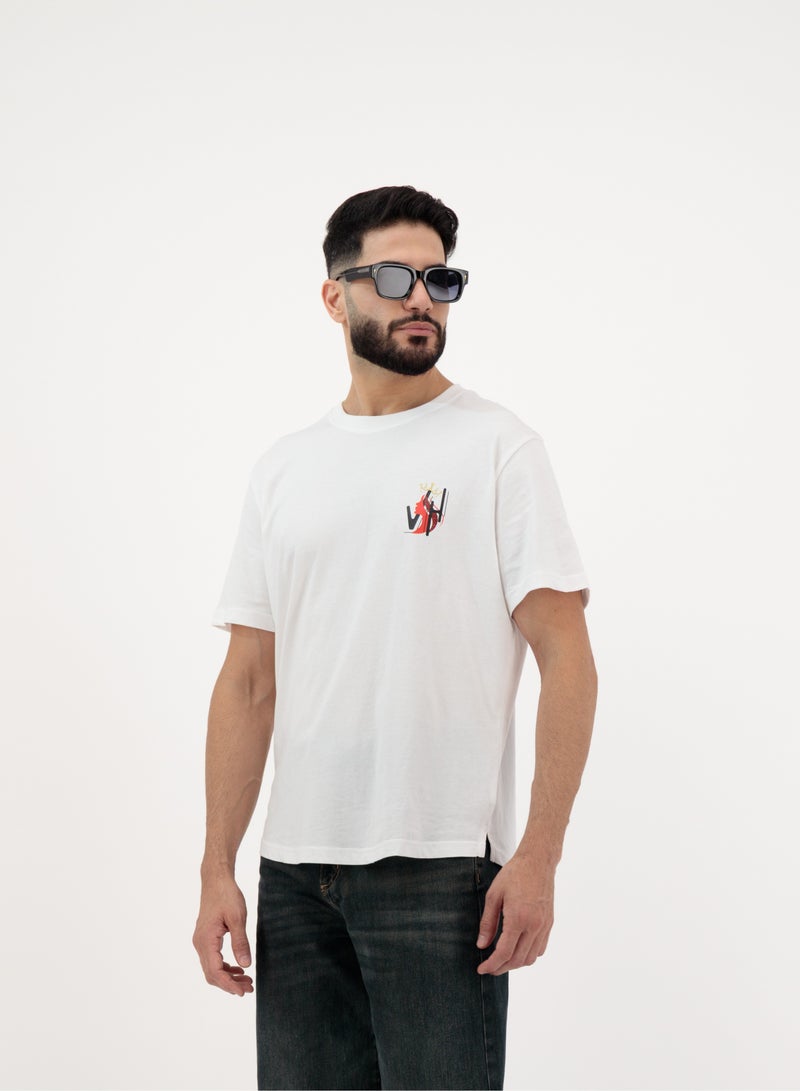 Vasl Hub Pack of 3 – Men’s White Graphic Crew Neck T-Shirts – Dubai Street Style - Image 4