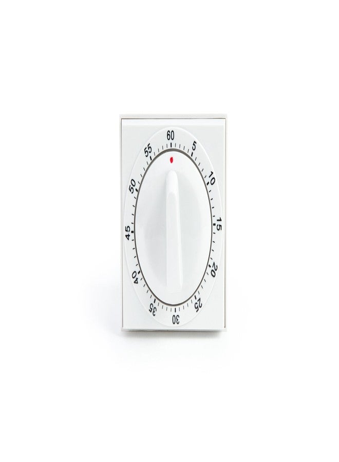 Fox Run Square Timer, 2 x 2.75 x 3 inches, White - Image 1