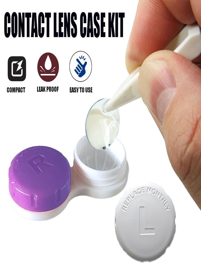 Kuanfine 4 Pack Contact Lens Case Leak Proof Travel Contact Case, Colored Contact Lens Storage Holder Container(Multi Color) - Image 5