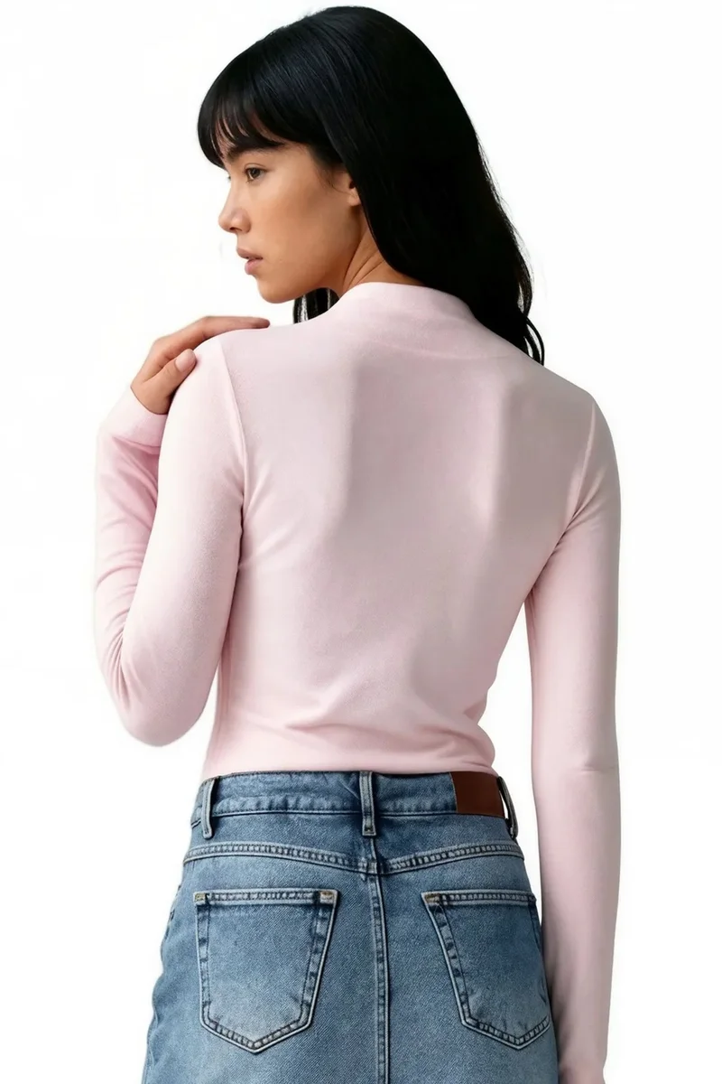Busem BUSEM Slim Fit Half Turtleneck Blouse