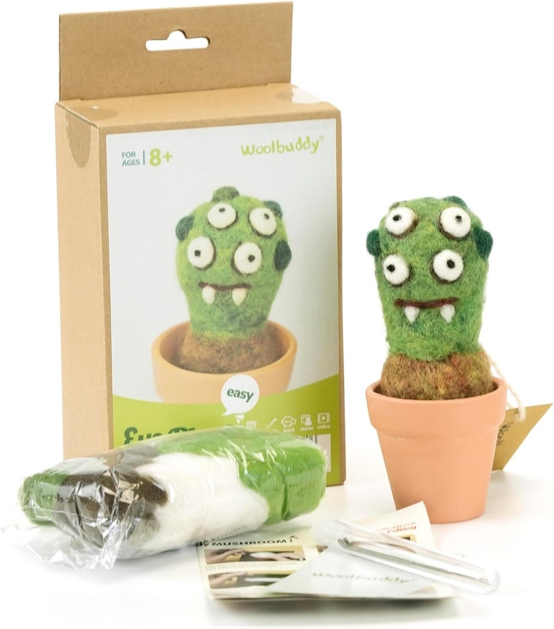 Woolbuddy Needle Felting Kit, Eye Plant Monster Craft for Beginner Adults, Includes Supplies and Instructions, Creative Design for Unique DIY Projects - Image 2