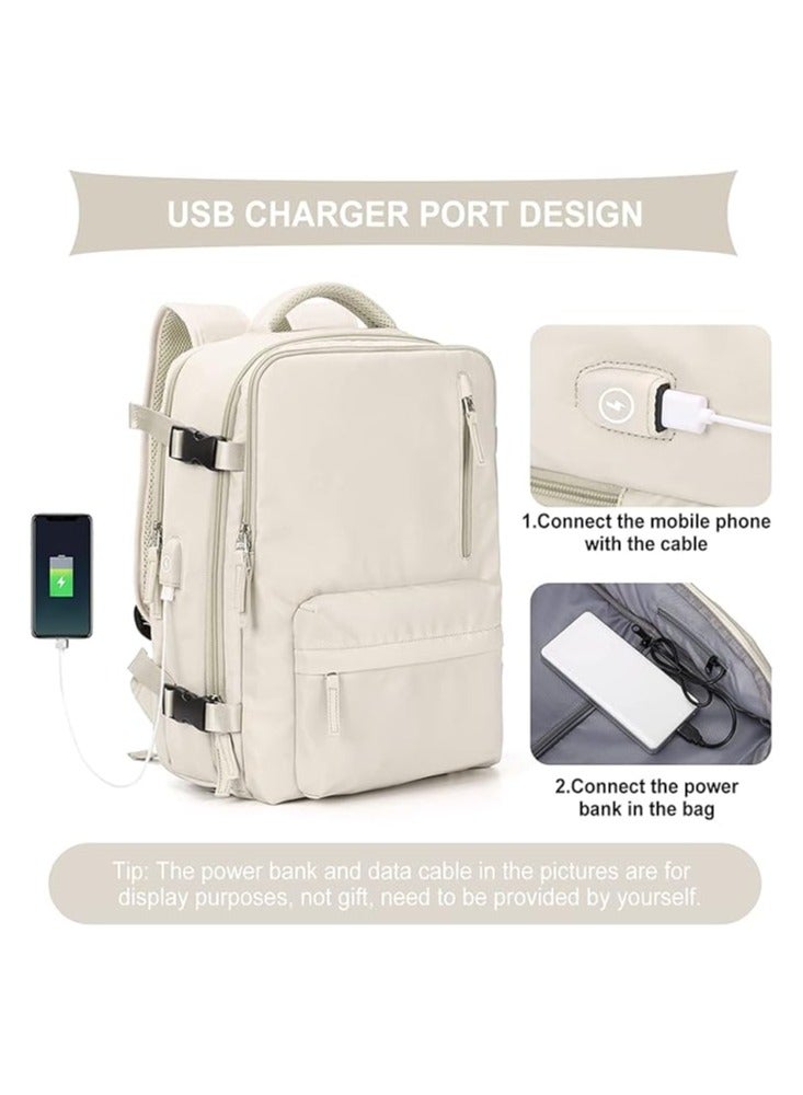 DUNISO Large Capacity Travel Bag, Carry On Backpack, Waterproof Outdoor Rucksack Daypack Fit 15.6 Inch Laptop With USB Charging Port - Image 4