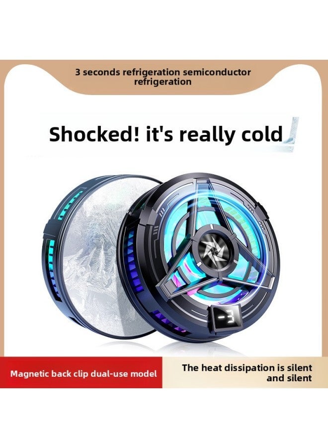 Mobile Phone Radiator SL17 Magnetic Back Clip Integrated Semiconductor Temperature Digital Display Refrigeration Tablet Universal-Colour:Sl-17 [digital + White]  - Image 2