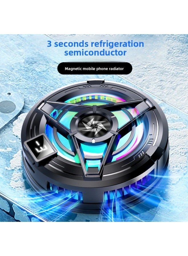Mobile Phone Radiator SL17 Magnetic Back Clip Integrated Semiconductor Temperature Digital Display Refrigeration Tablet Universal-Colour:Sl-17 [digital + White]  - Image 4