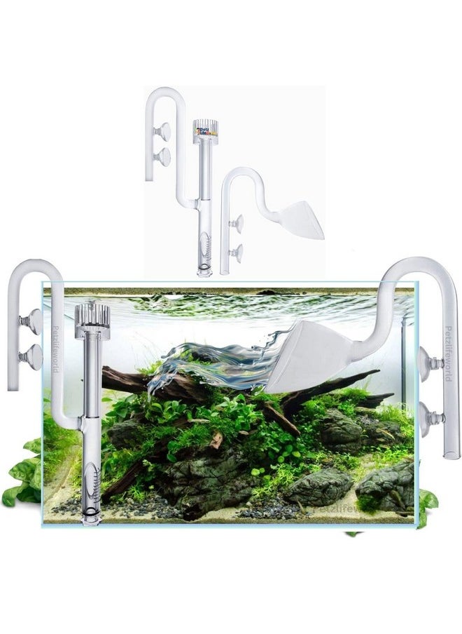 VAYINATO VAYINATO® Aquarium 17mm (Suitable for Hose 16/22mm) Glass Lily Pipe Set (Inlet/Outlet) for Aquarium Canister Filter with Surface Skimmer by Petzlifeworld  - Image 1