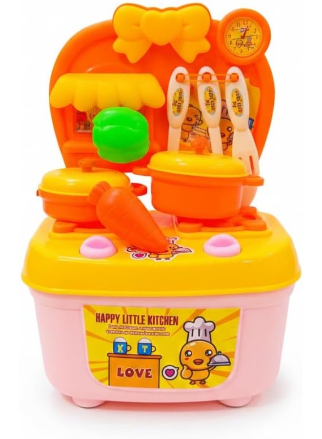 Kitchen toy with cooking utensils, fruits, and vegetables – interactive design for learning and play – convenient size 30×24×10 cm - Image 3