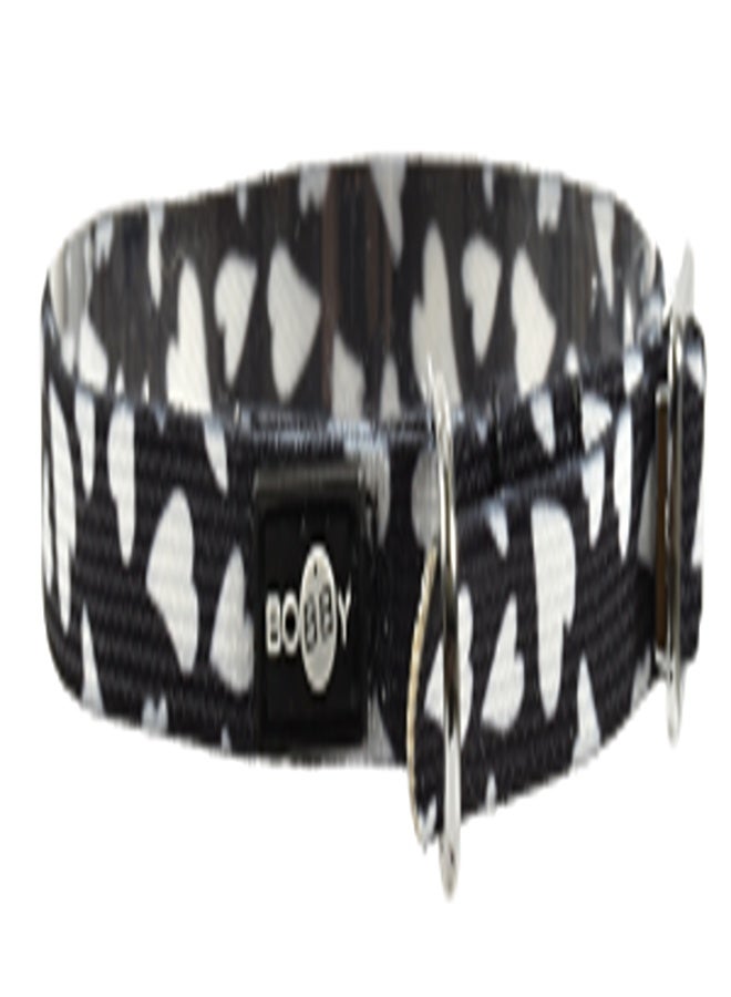 بوبي طوق قطط مرن على شكل قلب أسود 1 × 30 سم