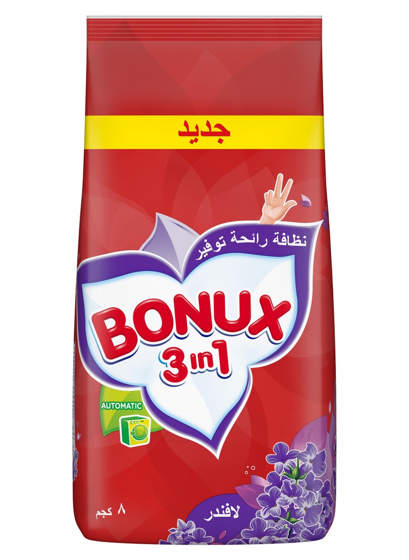 BONUX - Automatic Powder Detergent Lavender 8kg - Image 1