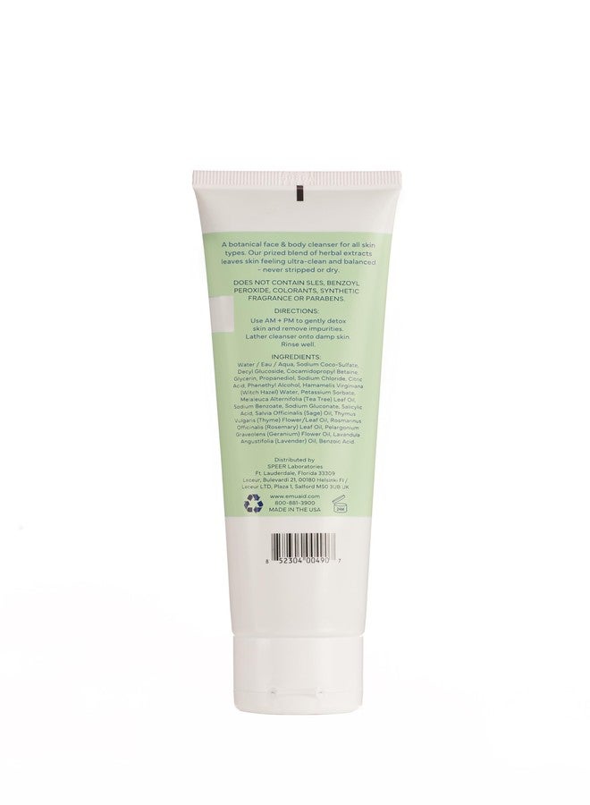 emuaid® Herbal Detox™ Face + Body Cleanser, Lightweight Botanical Foaming Gel with Tea Tree Oil + Thyme Oil, Gentle Skin Cleanser & Facial Wash for Sensitive, Dry, or Irritated Skin, 4 oz - Image 3
