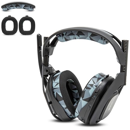 WC Mod Kit A50 - Cooling Gel Earpads + Headband Replacement for Astro A50 Gen 4, Gen 5 & A50X by Wicked Cushions | Enhanced Comfort, Cooling & Durability | Geo Grey - Image 1