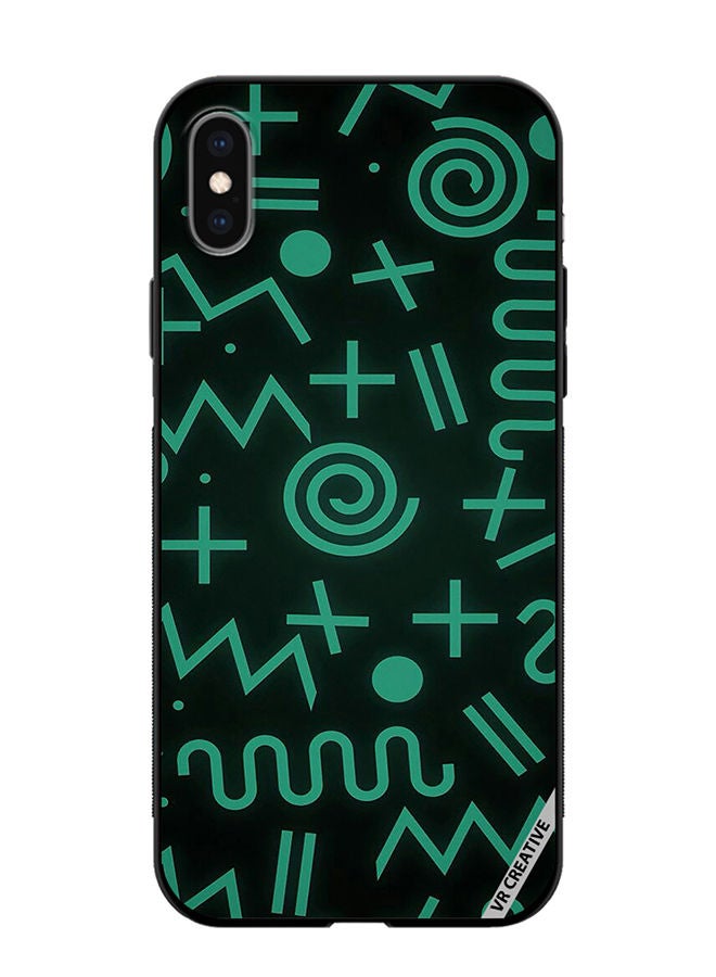 VR CREATIVE Protective Case Cover For Apple iPhone XS Max Geometry Shapes Abstract Design Multicolour - Image 1