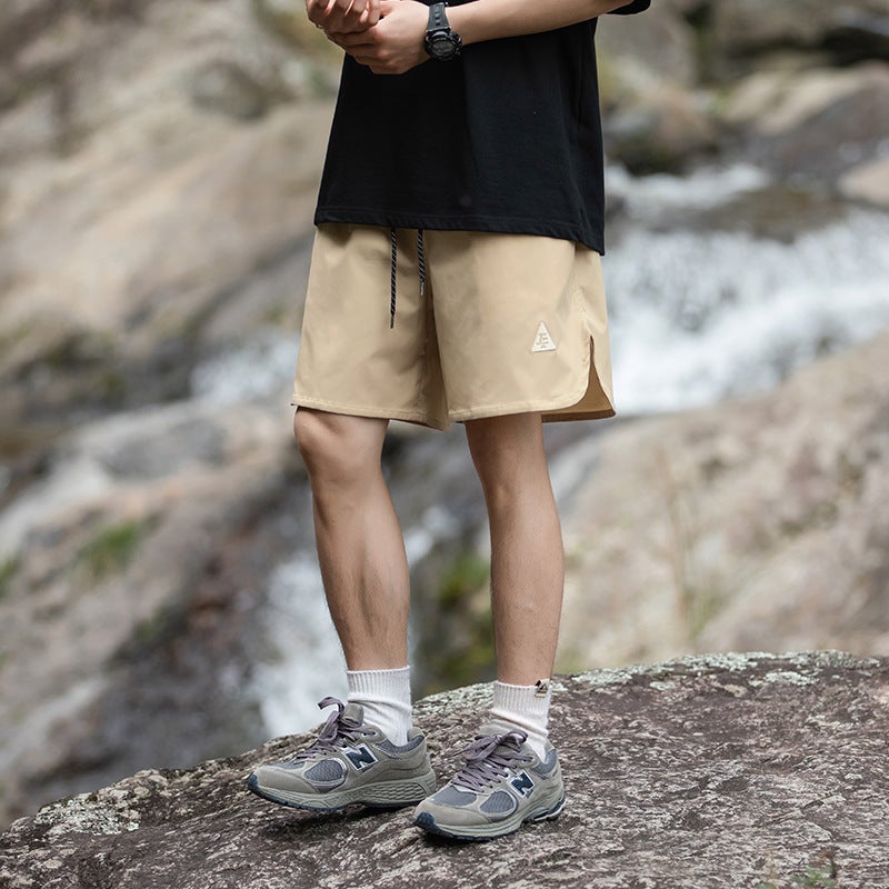 Mens Bermuda Shorts Arc Hem Split Summer Workwear Green  - Image 5