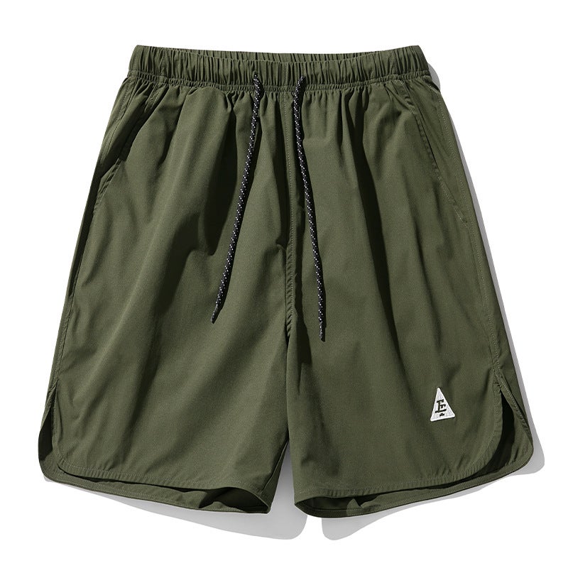 Mens Bermuda Shorts Arc Hem Split Summer Workwear Green  - Image 1