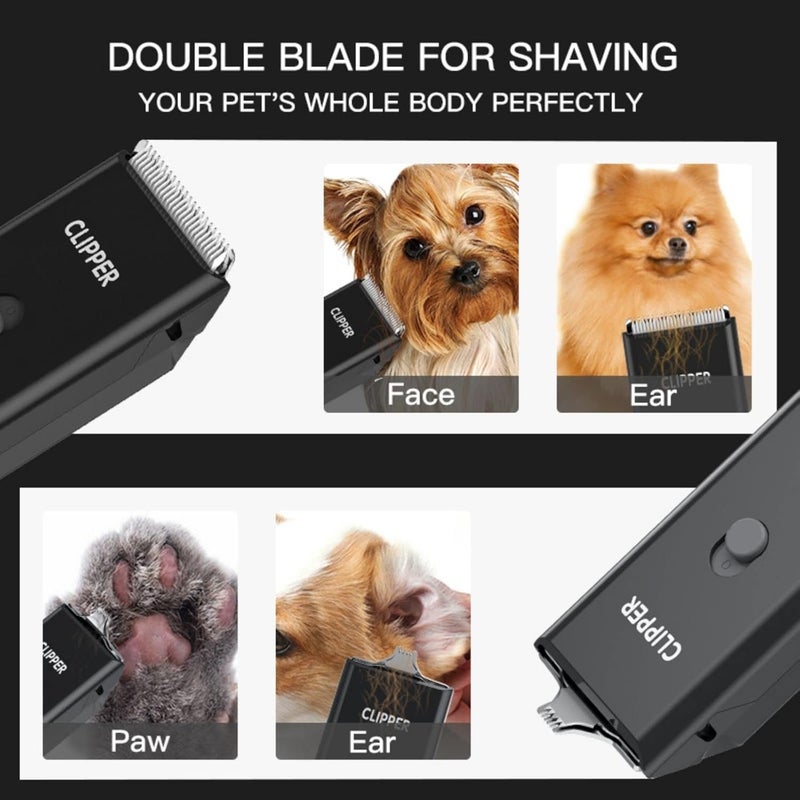 Grimgrow Dog Cat Home Hair Waterproof Clipper Portable Electric USB Rechargeable Pet Grooming Tools Low Noise Shaver Cordless Trimmer for Small and Large Pets - Image 5