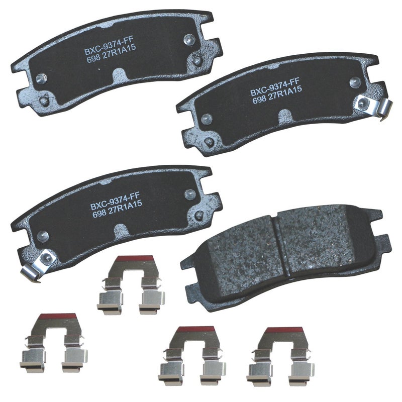 Bendix Premium SBC698 Ceramic Rear Brake Pads for Select Models Buick LaCrosse Regal Rendezvous Chevy Monte Carlo Venture Olds Intrigue Silhouette Pontiac Aztek Grand Am Prix Montana - Image 1