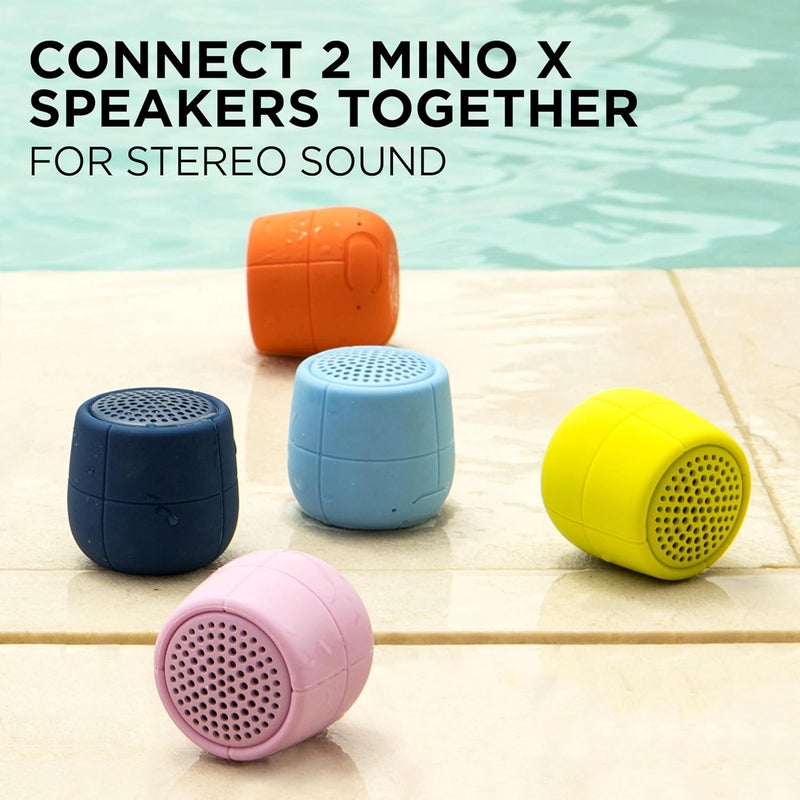 LEXON Mino X Floating Bluetooth Speaker, IPX7 Water Resistant, Rechargeable & Pairable - Orange - Image 4