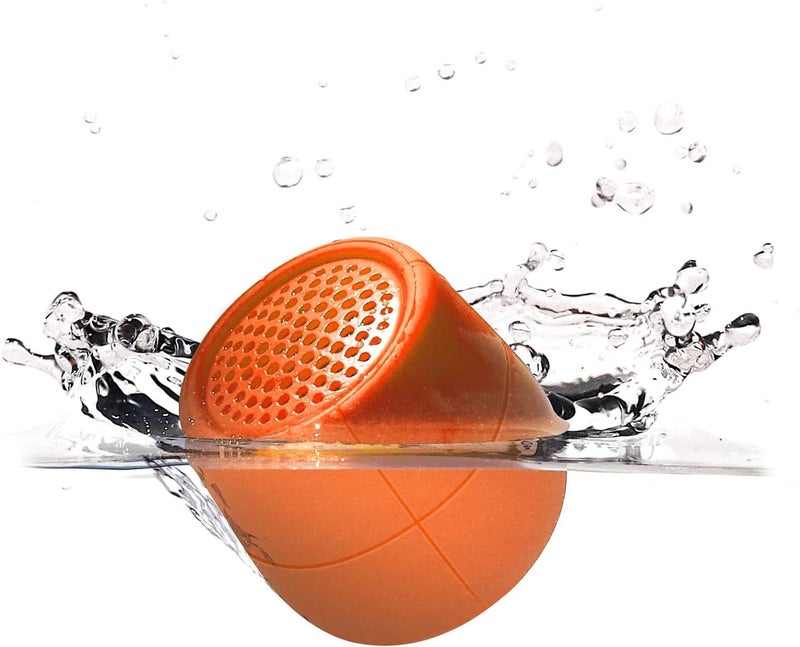 LEXON Mino X Floating Bluetooth Speaker, IPX7 Water Resistant, Rechargeable & Pairable - Orange - Image 1