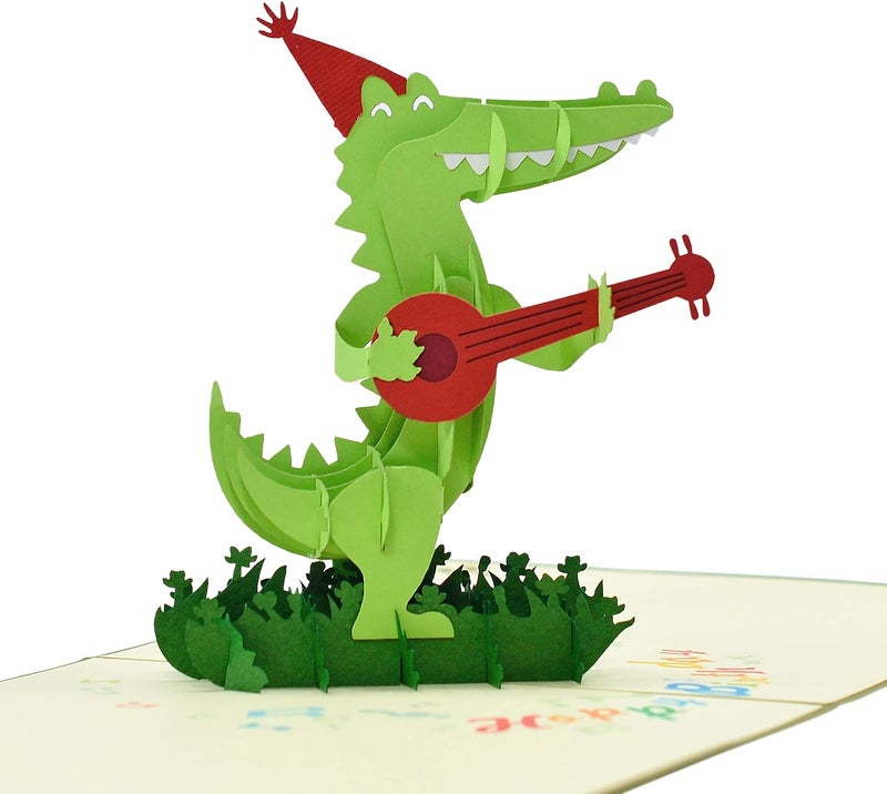 CUT POPUP.COM CUTPOPUP Birthday Pop Up Fun Alligator Card for Children, Son, Nephew, Kids,Teenager - Wonderful Birthday Gift For Kids, Koala Lovers- Includes elegant envelope - Image 5