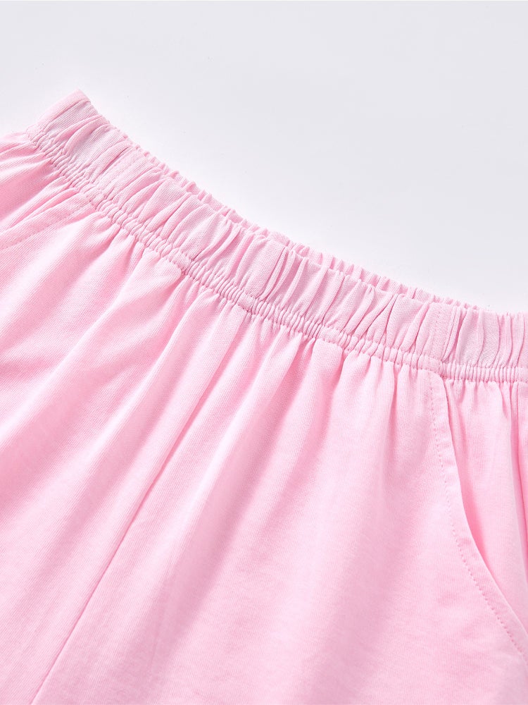 بالابالا طقم من قطعتين - تيشيرت وشورت مزين بكشكش وطبعات للبنات - Image 5