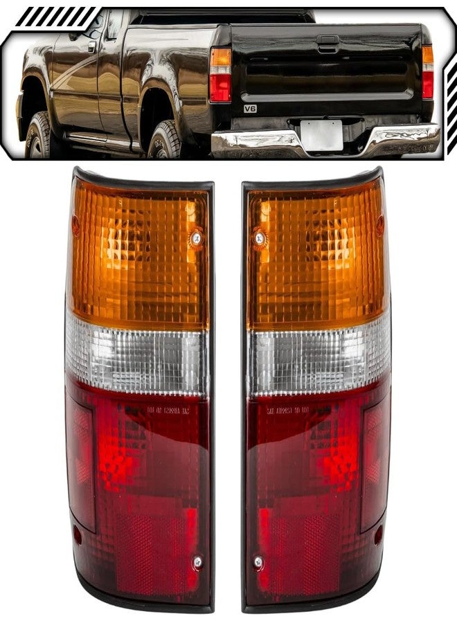 EPIC LIGHTING Halogen Replacement Spec Tail Lights Compatible with TOYOTA 89-95 PICKUP CLASSIC SR5 DLX [ TO2800105 TO2801105 8156089166 8155089166 ] Pair - Image 1