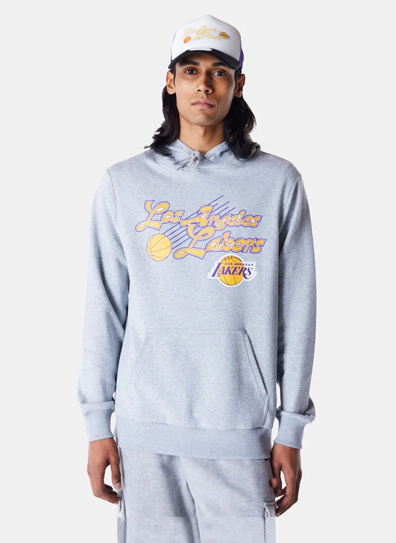 نيو ايرا Men's NBA Los Angeles Lakers Script Hoodie