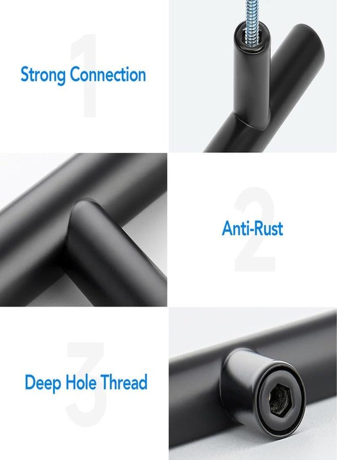 HOME EDIT Black Cabinet Handles 3 Inch Hole Spacing Stainless Steel Drawer Pulls for Cabinets, Dresser, Bathroom 30 Pack - Image 3