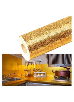 ARTC ARTC Waterproof Self Adhesive Foil Sticker For Kitchen Cabinet And Drawer Gold Color 60x500cm  - Image 5