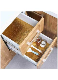 ARTC ARTC Waterproof Self Adhesive Foil Sticker For Kitchen Cabinet And Drawer Gold Color 60x500cm  - Image 4