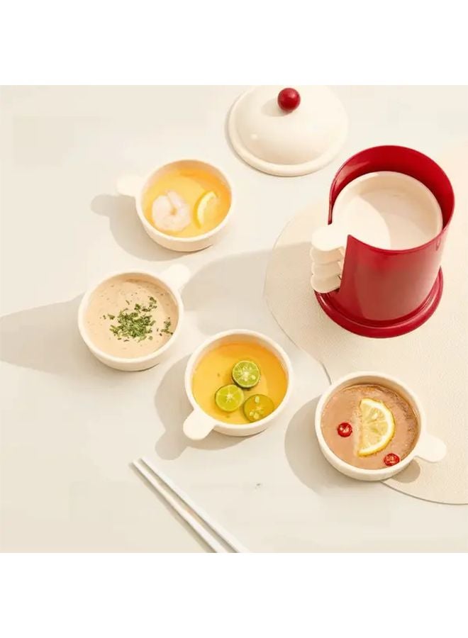 طبق صوص صندوق بريد مضاد للغبار مع وعاء تخزين، طبق توابل بلاستيكي للغمس دوبامين - Image 3