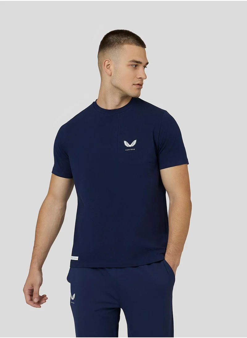 كاستور Men'S Polycotton T-Shirt - Navy