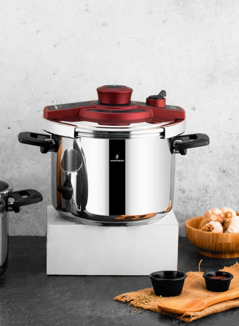 سوفرام 6سم قدر ضغط سوفرام استيل تركي عالي الجودة مقاس 6 لتر silver - Image 2