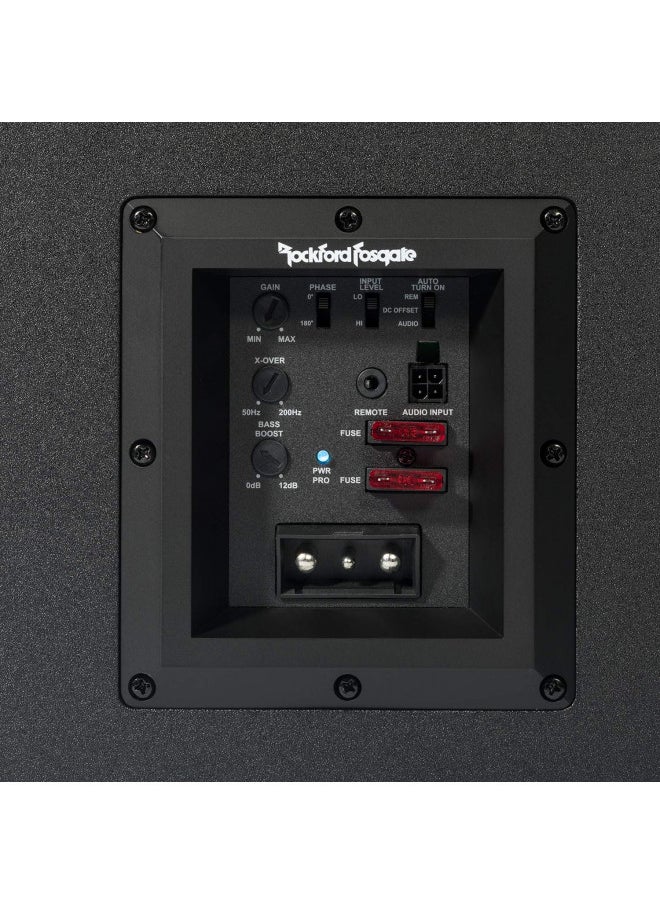 Rockford Fosgate Rockford Fosgate Punch P300-10 Single 10" 300-Watt Amplified Subwoofer & Enclosure - Black  - Image 5
