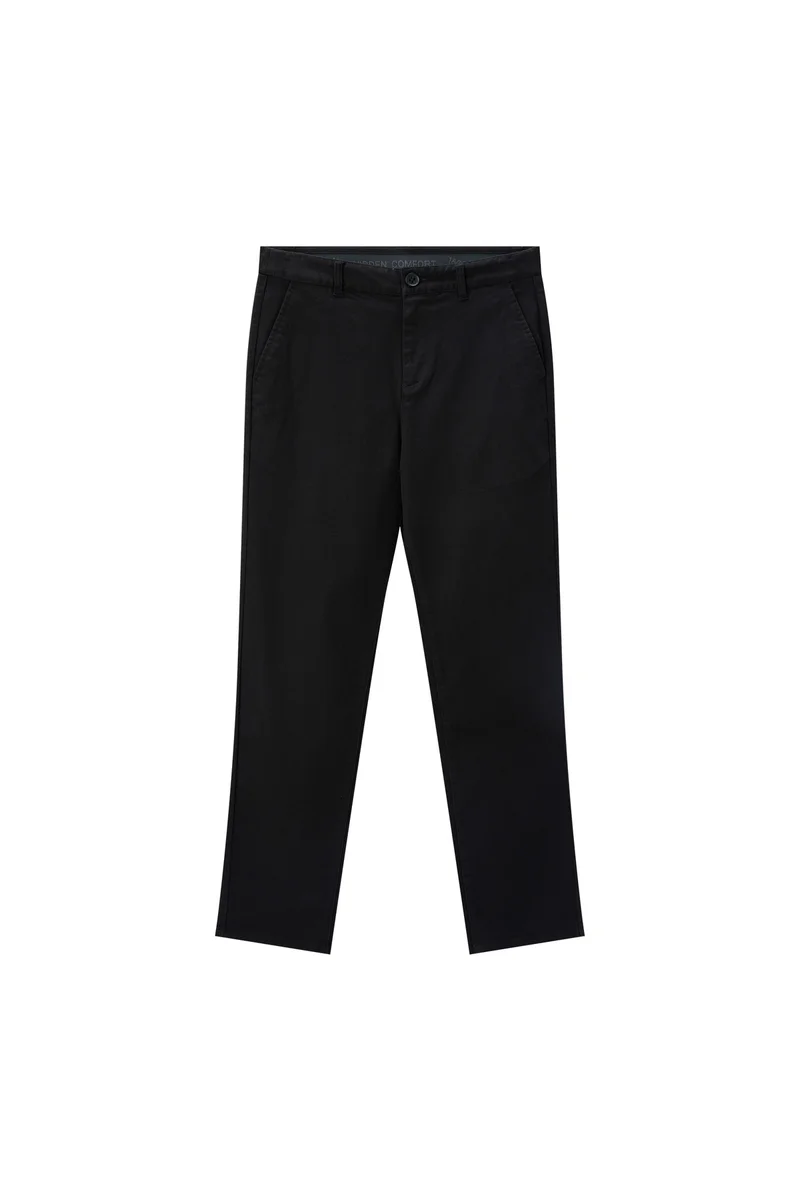 GIORDANO Black High Waist Regular Taper Pants for Women