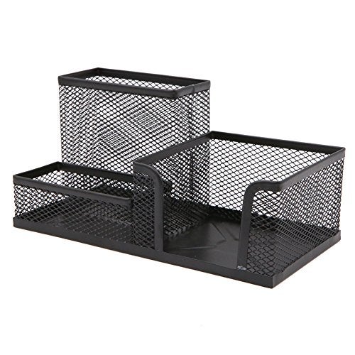 Apol Metal Wired Mesh Design Multifunctional Desk Organizer,Desk Tidy,Pen Holder,Card Case,Storage Box for Home Office Desktop Decration - Image 1