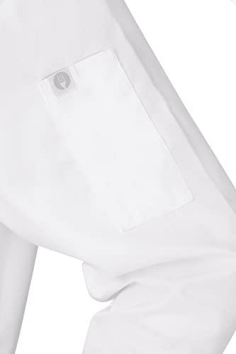 Chef Works Men's Bordeaux Chef Coat, White, Small - Image 3