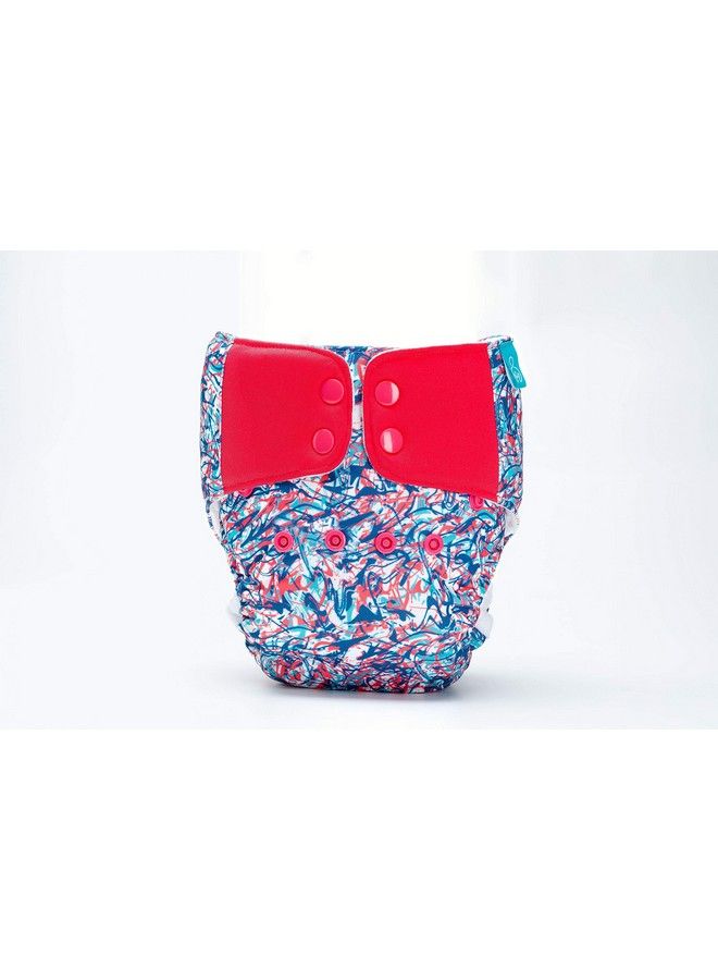 Bumberry Baby Pocket Diaper 2.0 Waterproof Reusable Adjustable Cloth Diaper With Leg Gusset Wet Free Lining & 2 Extra Long Wet Free Inserts(6 36 Months Splatter) - Image 3
