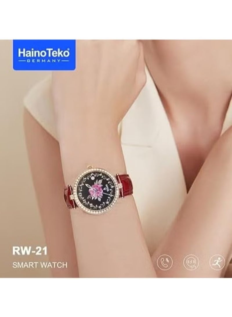 Haino Teko Stylish Smart Watch RW-21 for Girls and Women || Bluetooth Call - Fitness Tracker, Heart Rate Monitor, Sleep Tracker, IP68 Waterproof, 1.7-inch HD Display, Interchangeable Straps, Compatible with iPhone & Android - Image 5