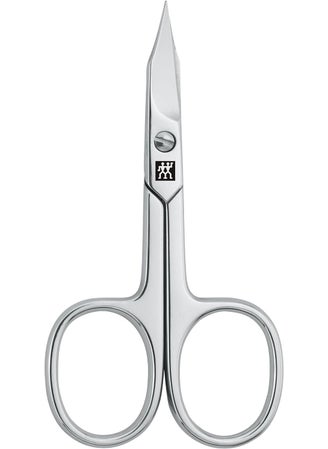 CLASSIC nail scissors and cuticle scissors for finger and toenails, combination scissors for precise cutting made of polished stainless steel, 90 mm
