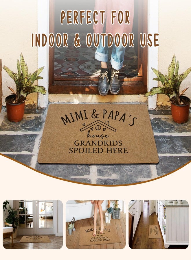 KFXHANGD Mimi Papa Gifts Door Mat, Grandma Gift Door Mat, Mothers Day Birthday Gifts for Grandparents from Grandkids, Mimi Papa's House Gift Artificial Coir Doormat Rugs for Entryway, 17x30 Inch - Image 5
