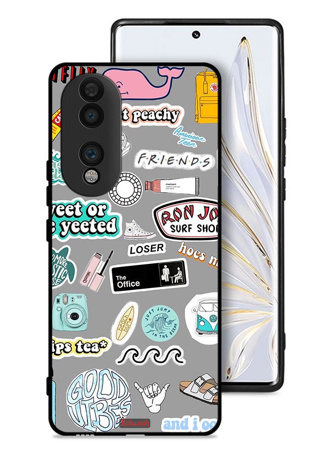 Tolwak Honor 70 Protective Case Cover Good Vibes Stickers - Image 1
