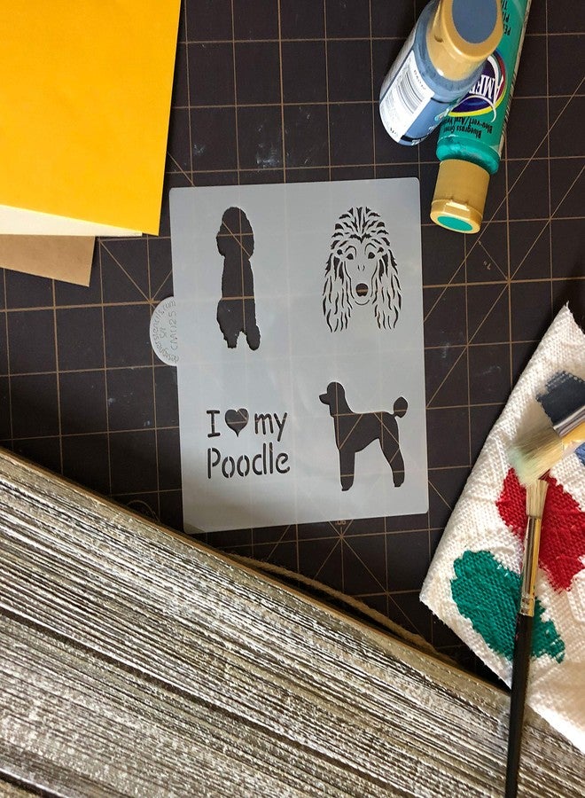 Designer Stencils I Love my Poodle Cookie and Craft Stencil CM025 by Designer Stencils - Image 3