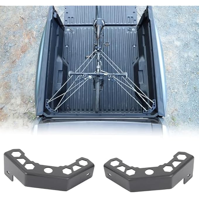 rayihni Bed Rail Corner Gusset Tie Down Brackets fit for Toyota Tacoma 2024 2025, Carbon Steel Cargo Accessories - Image 1