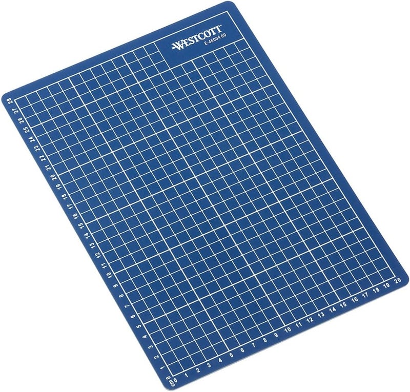 Westcott A4 300 x 220 x 3 mm Cutting Mat - Blue - Image 1