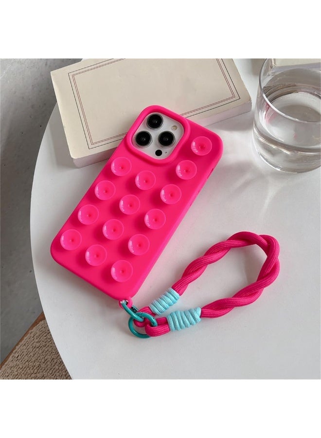 Fashion Creative Suction Cup Phone case with Hand Rope Is for iphone 15 Pro Max Anti-fall Phone Accessories - Image 1