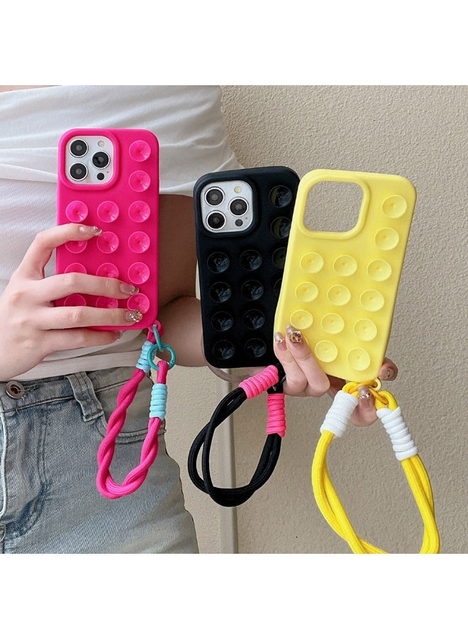 Fashion Creative Suction Cup Phone case with Hand Rope Is for iphone 15 Pro Max Anti-fall Phone Accessories - Image 2
