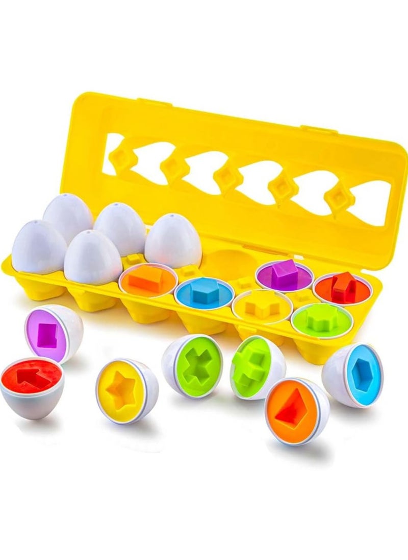 UKR - Interactive Matching Egg Toy for Kids,Toddler Matching Egg Learning Educational Toy (Shapes) - Image 1