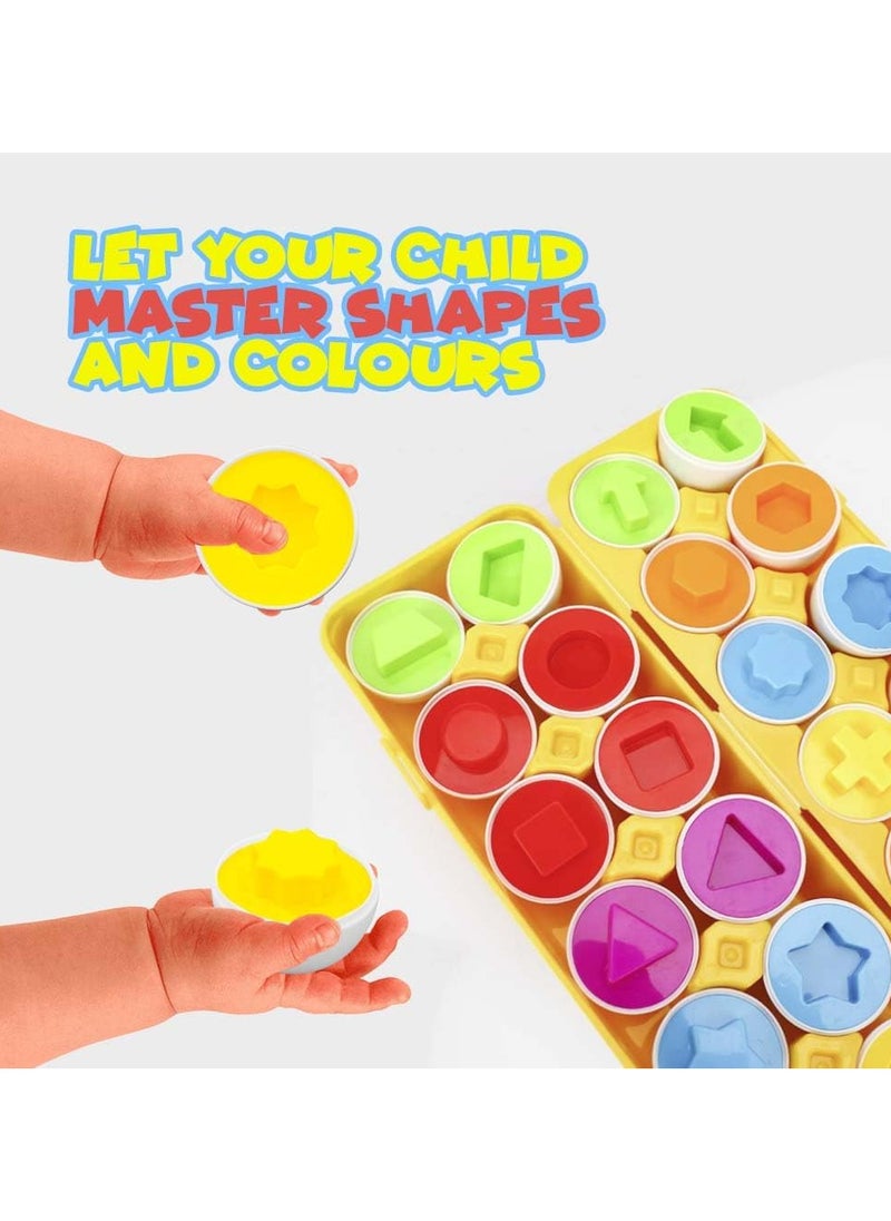 UKR - Interactive Matching Egg Toy for Kids,Toddler Matching Egg Learning Educational Toy (Shapes) - Image 1